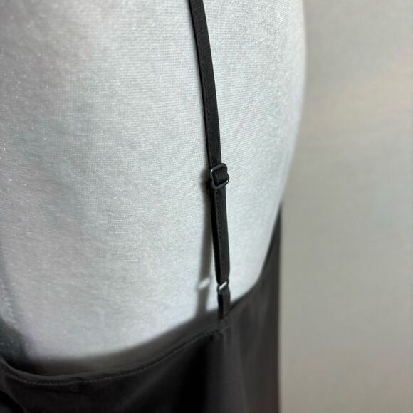 Ladies Club Monaco Brand 100% Silk Dark Grey Slip Dress Size 6 - Picture 11 of 14